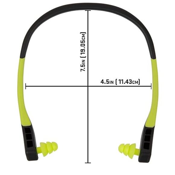 ULTRX Wave Banded Ear Plugs, Gray/Yellow - Picture 3 of 4